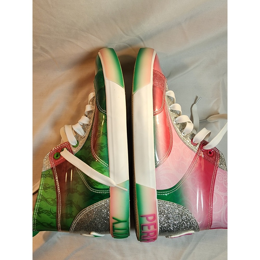 Wicked The Musical High Top Sneakers Pink Green Glinda Elphaba Defy Gravity 10 - Picture 6 of 9